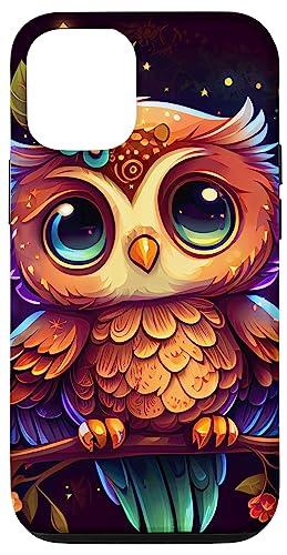 Hülle für iPhone 12/12 Pro Süße Eule im Chibi-Stil mit himmlischen Elementen von Chibi Owl Merch