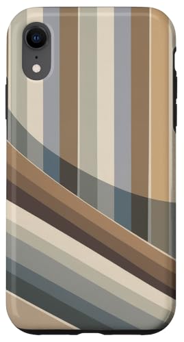 Abstrakte minimalistische gestreifte Retro-Geometrie Hülle für iPhone XR von Chic