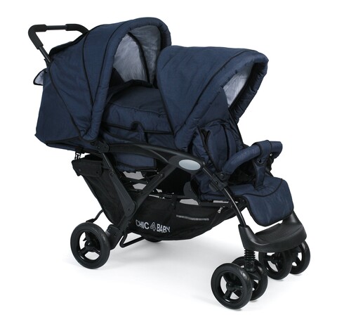 Chic 4 Baby Geschwisterwagen Duo Jeans Navy Blau Chic 4 Baby Geschwisterwagen Duo Jeans Navy Blau von Chic