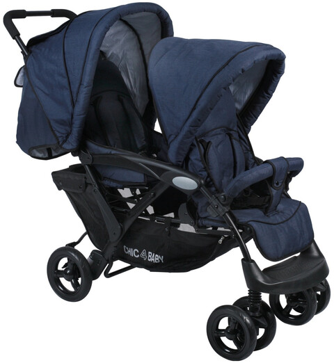 Chic 4 Baby Geschwisterwagen Duo Jeans Navy Blau Chic 4 Baby Geschwisterwagen Duo Jeans Navy Blau von Chic