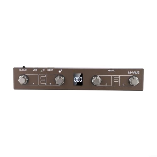 Für MIDI-Controller, für MIDI-Fußschalter-Controller, für M-VAVE Chocolate Plus, wiederaufladbar, 4-Tasten, für MIDI-Fußschalter-Controller, kabellos für MIDI-Controller (braun) von ChicBosom