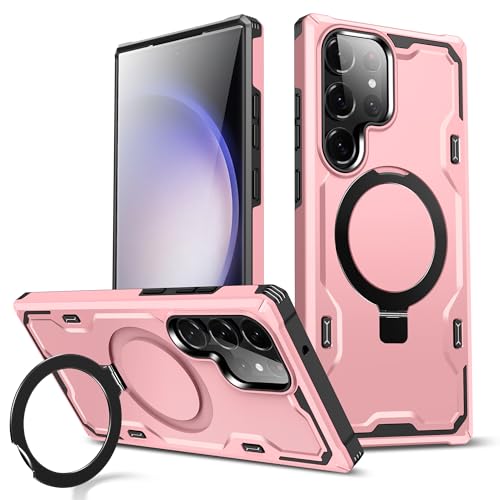 Chicfun NR.1 Militärisch Stoßfest für Samsung Galaxy S23 Ultra Hülle für Magsafe mit Magnet Ständer Ringhalter Robust Handyhülle Samsung S23 Ultra 5g Case Cover Rosa Chicfun NR.1 Militärisch Stoßfest für Samsung Galaxy S23 Ultra Hülle für Magsafe mit Magnet Ständer Ringhalter Robust Handyhülle Samsung S23 Ultra 5g Case Cover Rosa von Chicfun