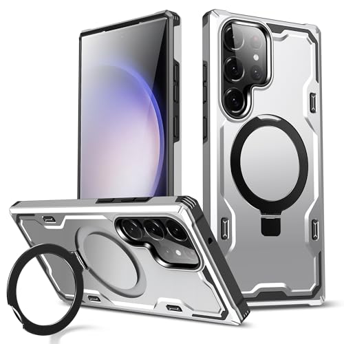 Chicfun Armour Defense für Samsung Galaxy S23 Ultra Hülle für Magsafe mit Magnet Ständer Ringhalter [360° Robust, NR.1 Militärisch Stoßfest] Handyhülle Samsung S23 Ultra 5g Case Cover Panzerhülle von Chicfun