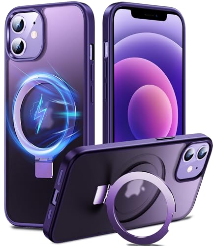 Chicfun Magnetisch Ständer für iPhone 12 Hülle für MagSafe [Nr.1Magnetkraft+Handlicher Ständer+Militär Stoßfest] Schutzhülle Handyhülle iPhone 12 Pro Case Cover Silikon Bumper Blau von Chicfun