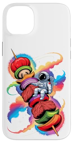 Astronaut Weltraum Hähnchen Grill Planet Sterne BBQ Hülle für iPhone 14 Plus von Chicken BBQ Lover Gifts