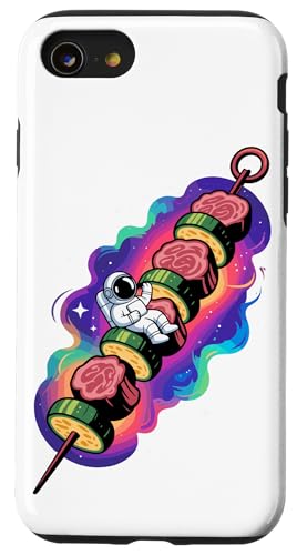 Astronaut Weltraum Hähnchen Grill Planet Sterne BBQ Hülle für iPhone SE (2020) / 7 / 8 von Chicken BBQ Lover Gifts