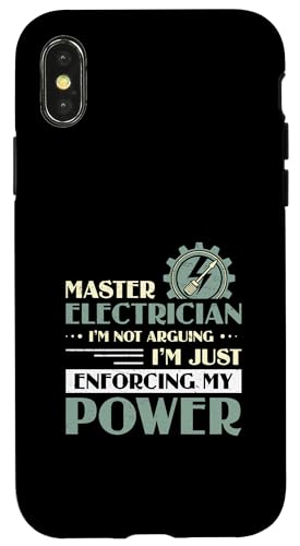 Elektrikermeister Ich streite nicht Lustiger Elektroingenieur Hülle für iPhone X/XS Elektrikermeister Ich streite nicht Lustiger Elektroingenieur Hülle für iPhone X/XS von Chief Electrician Journey