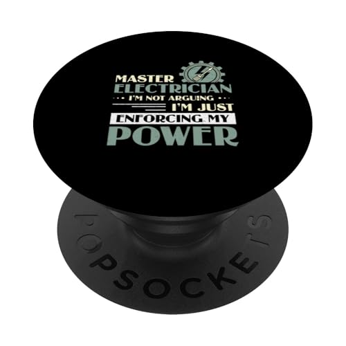 Elektrikermeister Ich streite nicht Lustiger Elektroingenieur PopSockets Klebender PopGrip Elektrikermeister Ich streite nicht Lustiger Elektroingenieur PopSockets Klebender PopGrip von Chief Electrician Journey