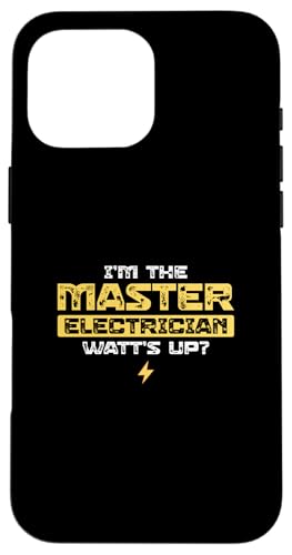 Ich bin der Elektrikermeister Watt's Up for Electrical Engineer Hülle für iPhone 16 Pro Max Ich bin der Elektrikermeister Watt's Up for Electrical Engineer Hülle für iPhone 16 Pro Max von Chief Electrician Journey