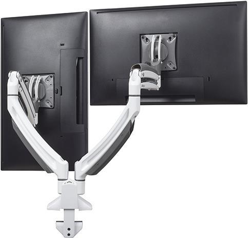 Chief Kontour K1D Series K1D220W - Befestigungskit - für 2 LCD-Displays - Aluminium - weiß - Bildschirmgröße: 25.4-76.2 cm (10-30) - Tischmontage - TAA-konform von Chief