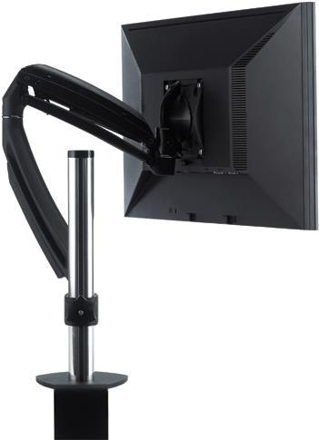 Chief Kontour Series K1C120B - Befestigungskit (Gelenkarm, Anschlussplatte, Spannbefestigung für Tisch, Spalte) - für Monitor - Aluminium - Schwarz - Bildschirmgröße: 25,4-76,2 cm (10-30) (K1C120B) von Chief