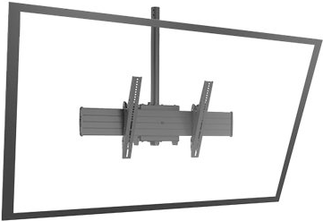 Chief X-Large Single Pole XCM1U - Montagekomponente (Deckenmontage, Halterahmen, Säulenmontagekupplung, 2 Verbindungsklammern, rückseitige Abdeckung) - für Flachbildschirm - Schwarz - Montage in der Decke von Chief