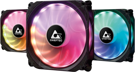CFT CF-3012-RGB - Chieftec Tornado RGB Gehäuselüfter, 3er Set von Chieftec