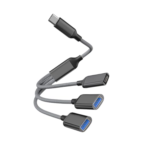 USB Splitter Kabel für PC, USB-Verlängerung Adapter 1 in 3 Ausgänge, 1 Fuß Verteiler für Auto, Laptop, Tastatur und USB-Flash-Laufwerk USB Splitter Kabel für PC, USB-Verlängerung Adapter 1 in 3 Ausgänge, 1 Fuß Verteiler für Auto, Laptop, Tastatur und USB-Flash-Laufwerk von Chienc