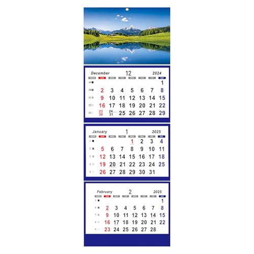 Vertikaler 3-Monatskalender 2025 – gefaltetes Display von Dezember 2024 bis Januar 2026, 83,1 x 33 cm für geschäftige Termine Vertikaler 3-Monatskalender 2025 – gefaltetes Display von Dezember 2024 bis Januar 2026, 83,1 x 33 cm für geschäftige Termine von Chienc