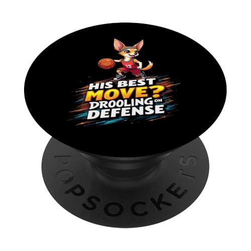 Lustiges Basketball-Geschenk für Chihuahua-Hundeliebhaber PopSockets Klebender PopGrip von Chihuahua Fun Designs