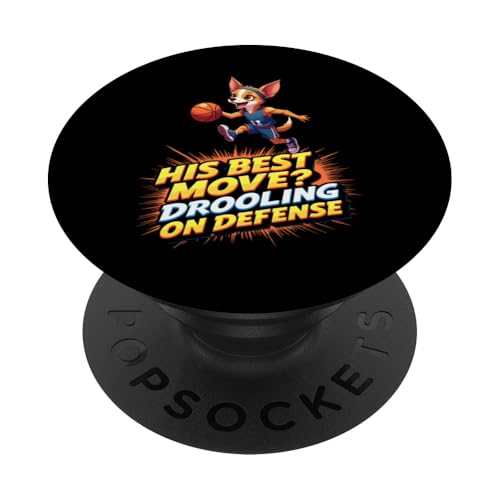 Lustiges Basketball-Geschenk für Chihuahua-Hundeliebhaber PopSockets Klebender PopGrip von Chihuahua Fun Designs