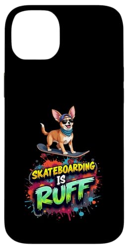Lustiges Skateboard-Geschenk für Chihuahua-Hundebesitzer Hülle für iPhone 14 Plus von Chihuahua Fun Designs