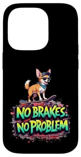 Lustiges Skateboard-Geschenk für Chihuahua-Hundebesitzer Hülle für iPhone 14 Pro von Chihuahua Fun Designs