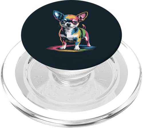 Buntes Chihuahua-Kunstwerk Chihuahua PopSockets PopGrip für MagSafe Buntes Chihuahua-Kunstwerk Chihuahua PopSockets PopGrip für MagSafe von Chihuahua Lover Gifts & Tees