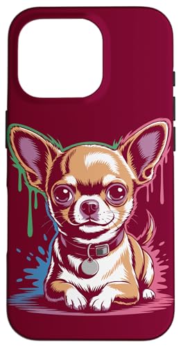 Chihuahua Art Buntes Chihuahua Hülle für iPhone 16 Pro von Chihuahua Lover Gifts & Tees