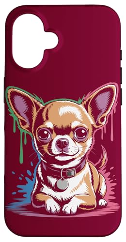 Chihuahua Art Buntes Chihuahua Hülle für iPhone 16 von Chihuahua Lover Gifts & Tees