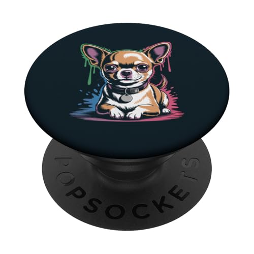 Chihuahua Art Buntes Chihuahua PopSockets Klebender PopGrip Chihuahua Art Buntes Chihuahua PopSockets Klebender PopGrip von Chihuahua Lover Gifts & Tees