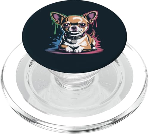 Chihuahua Art Buntes Chihuahua PopSockets PopGrip für MagSafe von Chihuahua Lover Gifts & Tees