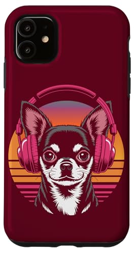 Chihuahua Kopfhörer Retro Chihuahua Hülle für iPhone 11 von Chihuahua Lover Gifts & Tees