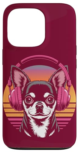 Chihuahua Kopfhörer Retro Chihuahua Hülle für iPhone 13 Pro von Chihuahua Lover Gifts & Tees