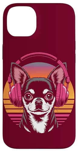 Chihuahua Kopfhörer Retro Chihuahua Hülle für iPhone 14 Plus von Chihuahua Lover Gifts & Tees