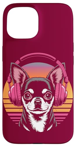 Chihuahua Kopfhörer Retro Chihuahua Hülle für iPhone 15 von Chihuahua Lover Gifts & Tees