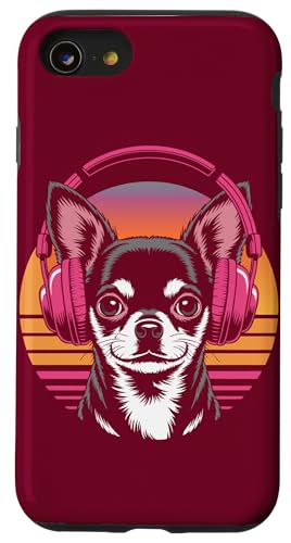 Chihuahua Kopfhörer Retro Chihuahua Hülle für iPhone SE (2020) / 7 / 8 von Chihuahua Lover Gifts & Tees
