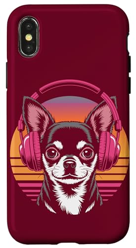 Chihuahua Kopfhörer Retro Chihuahua Hülle für iPhone X/XS von Chihuahua Lover Gifts & Tees