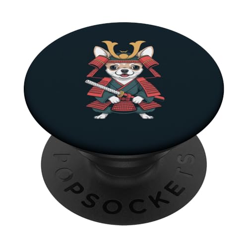Chihuahua Samurai Lustiger Chihuahua PopSockets Klebender PopGrip Chihuahua Samurai Lustiger Chihuahua PopSockets Klebender PopGrip von Chihuahua Lover Gifts & Tees