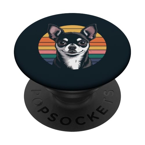Chihuahua im Retro-Look PopSockets Klebender PopGrip Chihuahua im Retro-Look PopSockets Klebender PopGrip von Chihuahua Lover Gifts & Tees