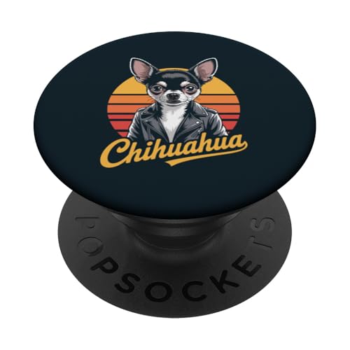 Chihuahua im Retro-Look PopSockets Klebender PopGrip Chihuahua im Retro-Look PopSockets Klebender PopGrip von Chihuahua Lover Gifts & Tees