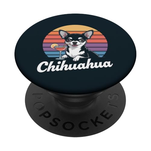 Cocktail Chihuahua Trinken Chihuahua PopSockets Klebender PopGrip Cocktail Chihuahua Trinken Chihuahua PopSockets Klebender PopGrip von Chihuahua Lover Gifts & Tees