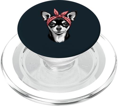 Mädchen Chihuahua Bandana Chihuahua PopSockets PopGrip für MagSafe Mädchen Chihuahua Bandana Chihuahua PopSockets PopGrip für MagSafe von Chihuahua Lover Gifts & Tees