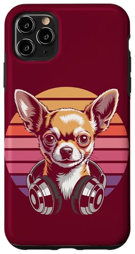 Retro Chihuahua Kopfhörer DJ Chihuahua Hülle für iPhone 11 Pro Max von Chihuahua Lover Gifts & Tees