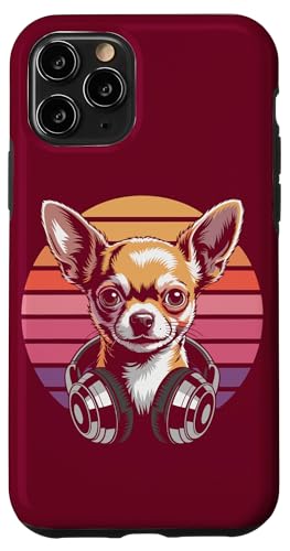 Retro Chihuahua Kopfhörer DJ Chihuahua Hülle für iPhone 11 Pro von Chihuahua Lover Gifts & Tees