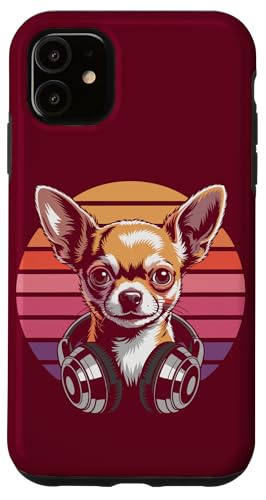 Retro Chihuahua Kopfhörer DJ Chihuahua Hülle für iPhone 11 von Chihuahua Lover Gifts & Tees