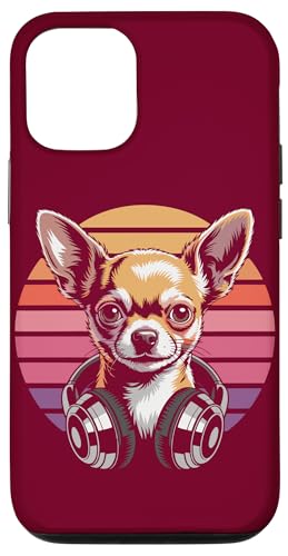 Retro Chihuahua Kopfhörer DJ Chihuahua Hülle für iPhone 12/12 Pro von Chihuahua Lover Gifts & Tees