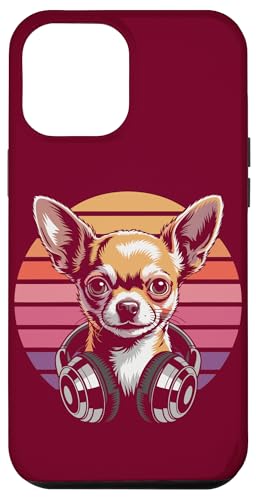 Retro Chihuahua Kopfhörer DJ Chihuahua Hülle für iPhone 12 Pro Max von Chihuahua Lover Gifts & Tees