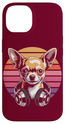 Retro Chihuahua Kopfhörer DJ Chihuahua Hülle für iPhone 14 von Chihuahua Lover Gifts & Tees