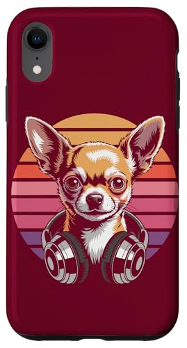 Retro Chihuahua Kopfhörer DJ Chihuahua Hülle für iPhone XR Retro Chihuahua Kopfhörer DJ Chihuahua Hülle für iPhone XR von Chihuahua Lover Gifts & Tees