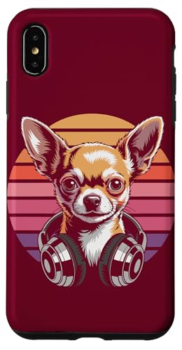 Retro Chihuahua Kopfhörer DJ Chihuahua Hülle für iPhone XS Max von Chihuahua Lover Gifts & Tees