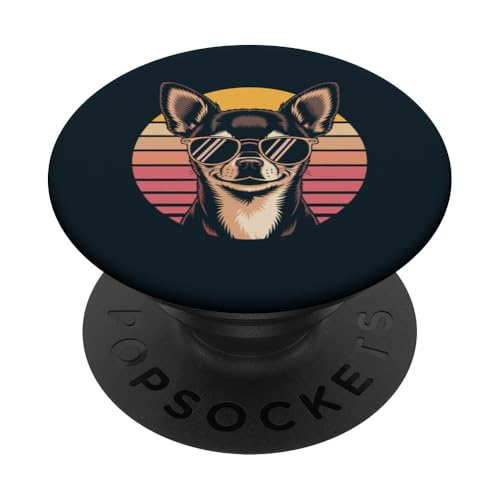 Retro Chihuahua Sonnenbrille Chihuahua PopSockets Klebender PopGrip Retro Chihuahua Sonnenbrille Chihuahua PopSockets Klebender PopGrip von Chihuahua Lover Gifts & Tees