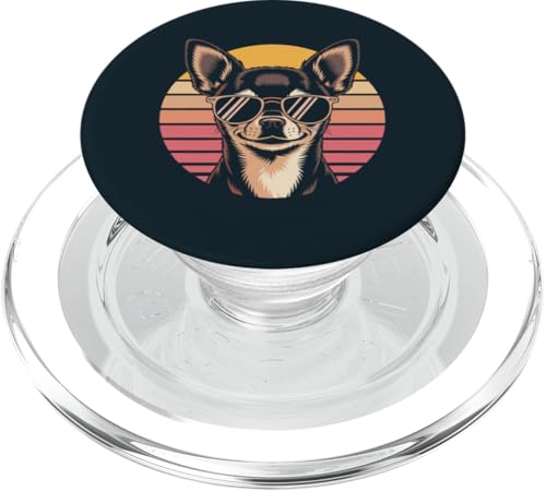 Retro Chihuahua Sonnenbrille Chihuahua PopSockets PopGrip für MagSafe von Chihuahua Lover Gifts & Tees