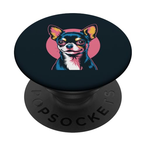 Rosa Chihuahua PopSockets Klebender PopGrip von Chihuahua Lover Gifts & Tees